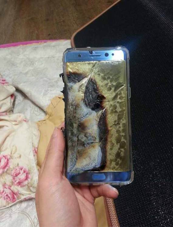 據報爆炸的 Samsung Galaxy Note 7