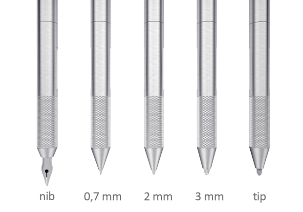 CRONZY Pen 提供 5 種筆頭