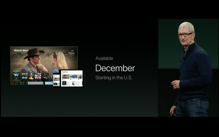 TV 應用程式將會於 12 月推出。