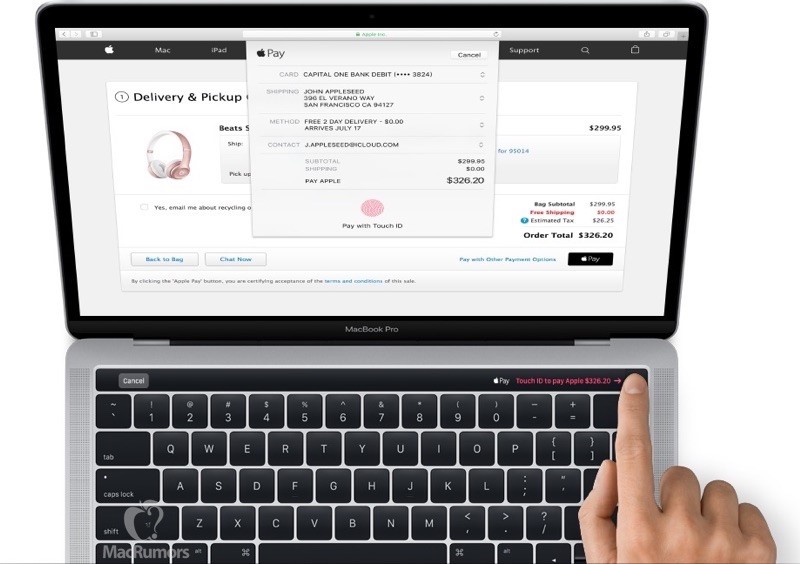 Apple 由 2016 年版 MacBook Pro 開始引入 Touch Bar 和 Touch ID。
