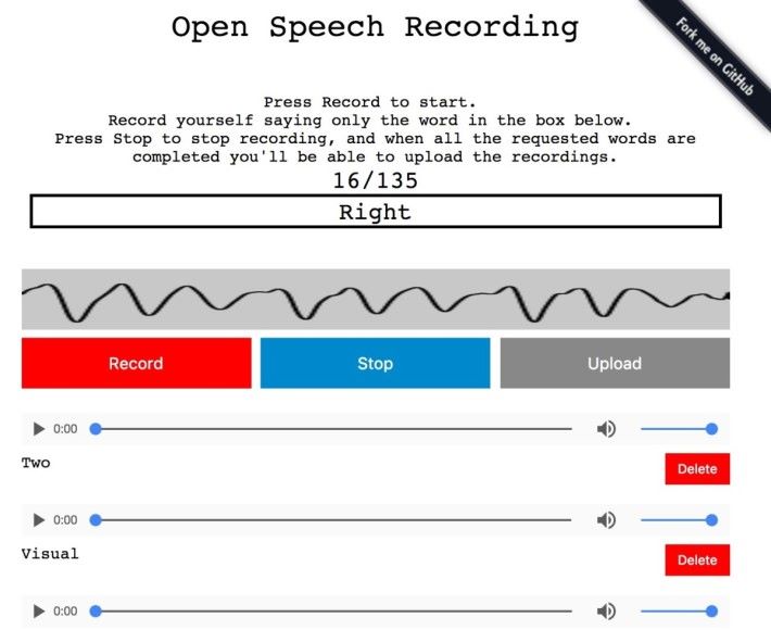 大家可以到 Open Speech Recording 網站去提供語音資料