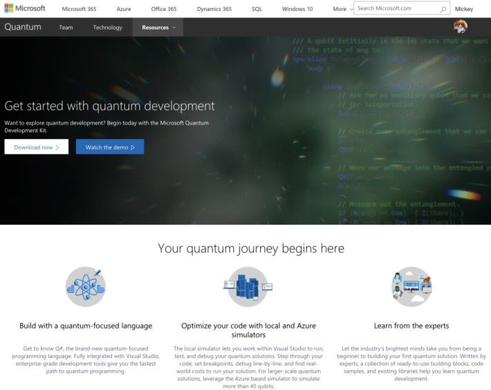 大家可以在 Microsoft 的量子電腦網頁下載有關的開發套件預覽版