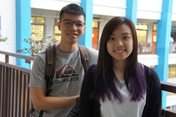 香港學生電競聯會主席梁雅姿（右）及副主席秦逸朗（左）多年前已開始籌辦各類電競活動，日後也期望能繼續從事相關工作。