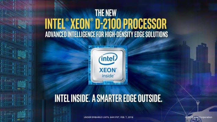 Intel 發佈 Xeon D-2100 系列。