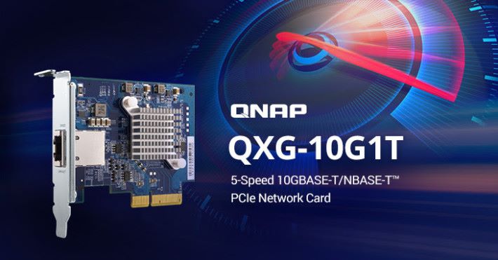 Qnap 推出支援 10Gbps 及 Multigigabit 的 QXG-10G1T 網絡卡。