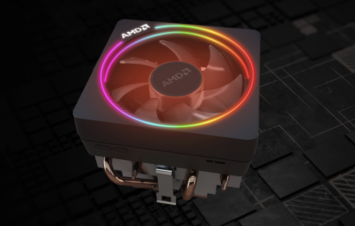 AMD Wraith Prism CPU 風扇支援彩虹燈光效果，只需搭配支援 RGB 的主機板便可。