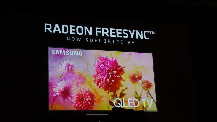 Samsung QLED 電視也支援 FreeSync 了。