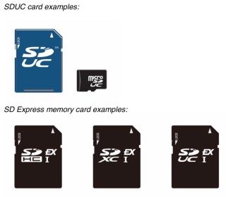 SDUC 和 SD Express 卡的模樣與現在相同