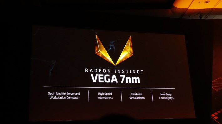 Radeon Instinct Vega 7nm 將於今年稍後推出。（攝於上月 Computex。）