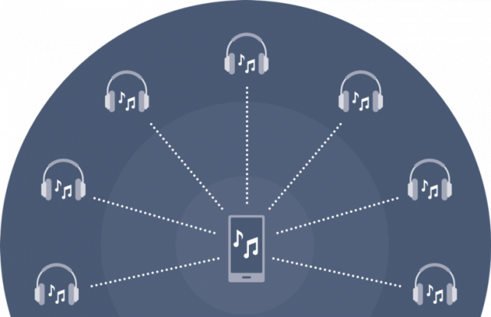  Qualcomm Broadcast Audio 功能，即是一部手機就能同時傳統音樂到多對耳機或藍牙喇叭。