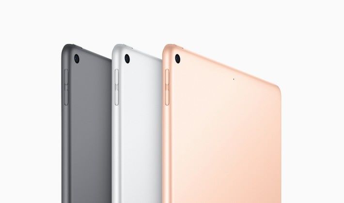 iPad Air (2019) 保持金、銀、太空灰三色，後置鏡頭也是 800 萬像素。