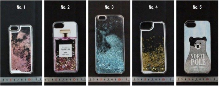5 款受測的液體手機殼都是以聚碳酸酯物料，雖然耐衝擊，但就容易因溶劑導到龜裂漏出液體。