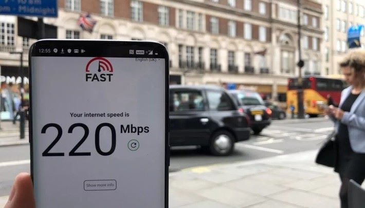 在倫敦市內不少地方都有超過 200Mbps 的速度