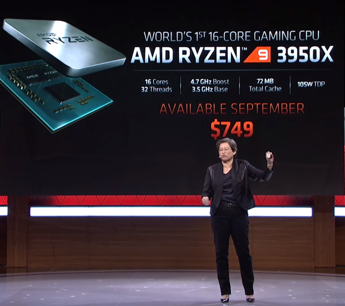 Ryzen 9 3950X 以US$749 上市，創 AM4 CPU 價格新高。