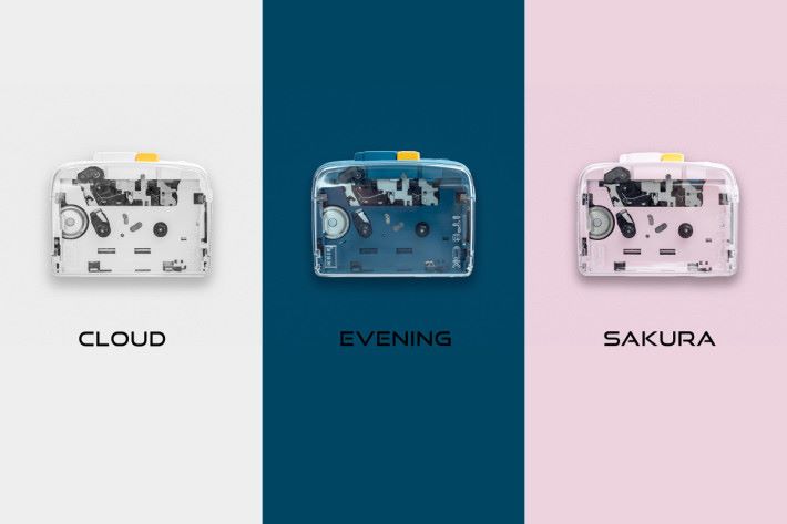NINM Lab IT’S OK 藍牙可攜卡式機包括粉紅色的「櫻 SAKURA」、白色的「雲 CLOUD」及深藍色的「晚安 EVENING」三種。