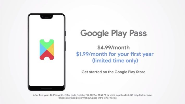 Google Play Pass 設有 10 日免費試玩， Google 更在美國推出優惠： 10 月 10 日前訂閱 Play Pass 的話，首年月費只需 $1.99 （約港幣 $16 ） 。