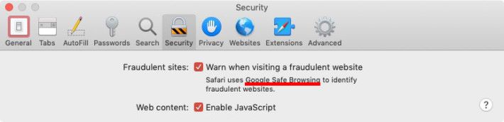 現時 macOS 版 Safari 仍然只使用 Google 安全瀏覽來驗證網站。
