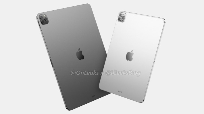 傳聞中 2020 年 iPad Pro 會備有 3 鏡頭（資料來源： OnLeaks 、 iGeeksBlog ）