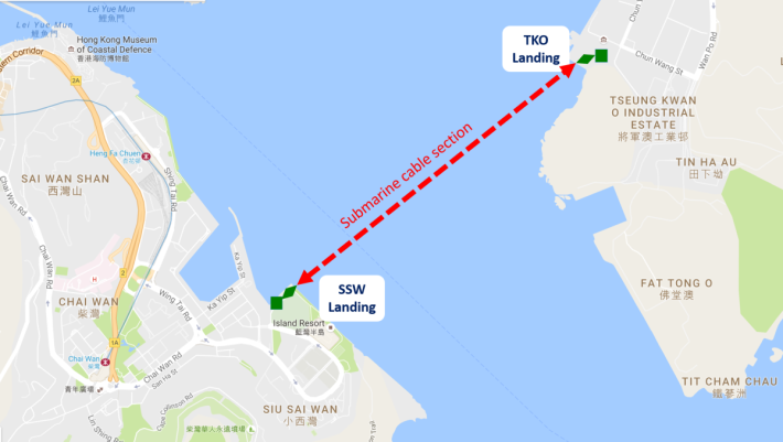 UEL 連接將軍澳工業邨和柴灣，橫跨鯉魚門海峽。