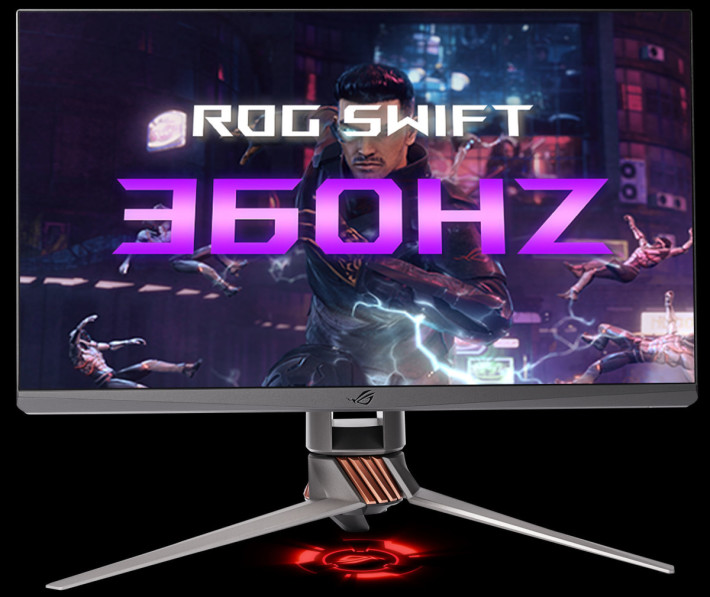 全新的 ROG Swift 360Hz ，外觀與舊型號差不多，但外界玩家反應認為只有 24.5 吋畫面太少。