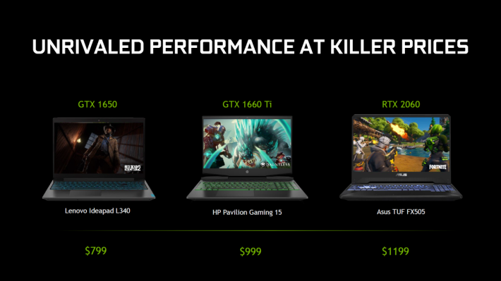 NVIDIA 表示目前 RTX 與 GTX 筆電售價差距僅有 USD$200
