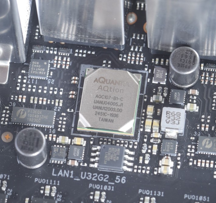 數板上最強的晶片，非 Marvell AQtion AQC107 10Gb LAN 莫屬。