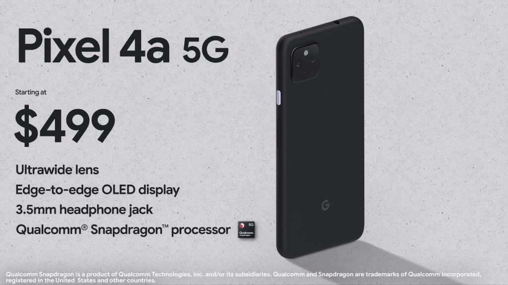 Pixel 4a 5G 亦同步推出。