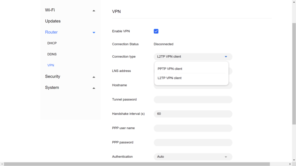 內建VPN Client功能，用家可連線到外國VPN伺服器，全家裝置一齊「翻牆」。
