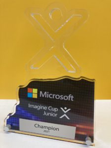 英華書院學生所設計的「AI for Health」，榮獲「Microsoft Imagine Cup Junior 2021 - Champion」獎項。